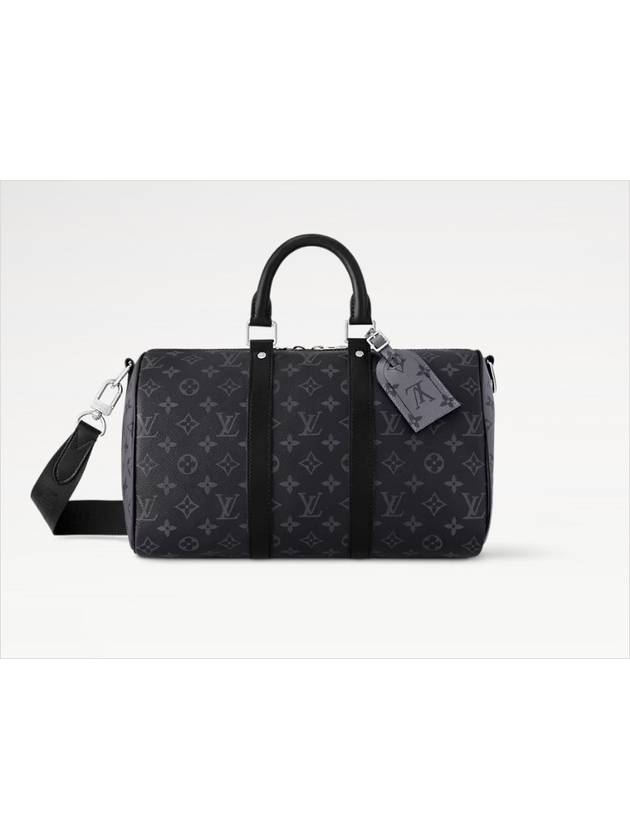 Keepall Bandouliere 35 Monogram Eclipse Duffel Bag Black - LOUIS VUITTON - BALAAN 2