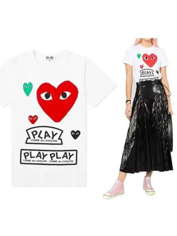 Play Heart Logo T Shirt AZ T279 051 1 1149773 - COMME DES GARCONS - BALAAN 1