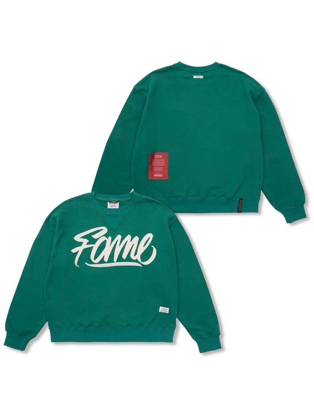 Fame Oversized Crewneck Green - STIGMA - BALAAN 1