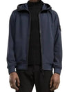 Wappen Patch Soft Shell Hooded Jacket Navy - STONE ISLAND - BALAAN 4