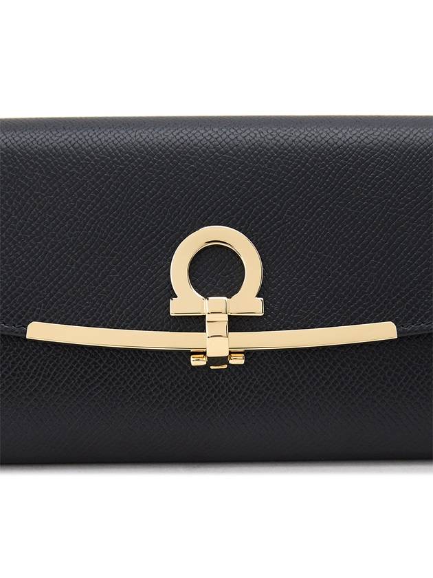 Gancini Continental Wallet Black - SALVATORE FERRAGAMO - BALAAN 7