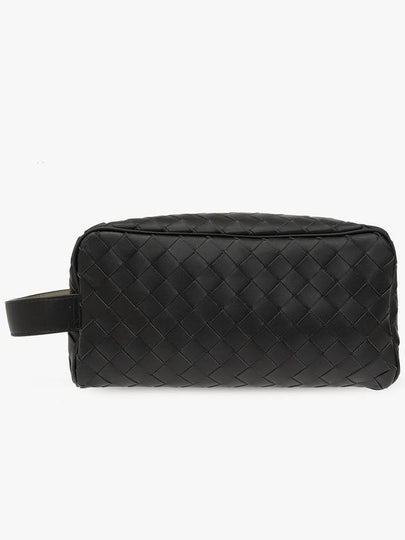 Intrecciato Travel Pouch Dark Green Travertine - BOTTEGA VENETA - BALAAN 2