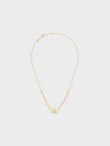 Brass Gold Finish Triomphe Suspended Necklace Gold - CELINE - BALAAN 2