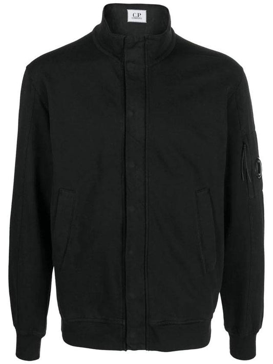 Lens Light Fleece Zip-Up Jacket Black - CP COMPANY - BALAAN 1