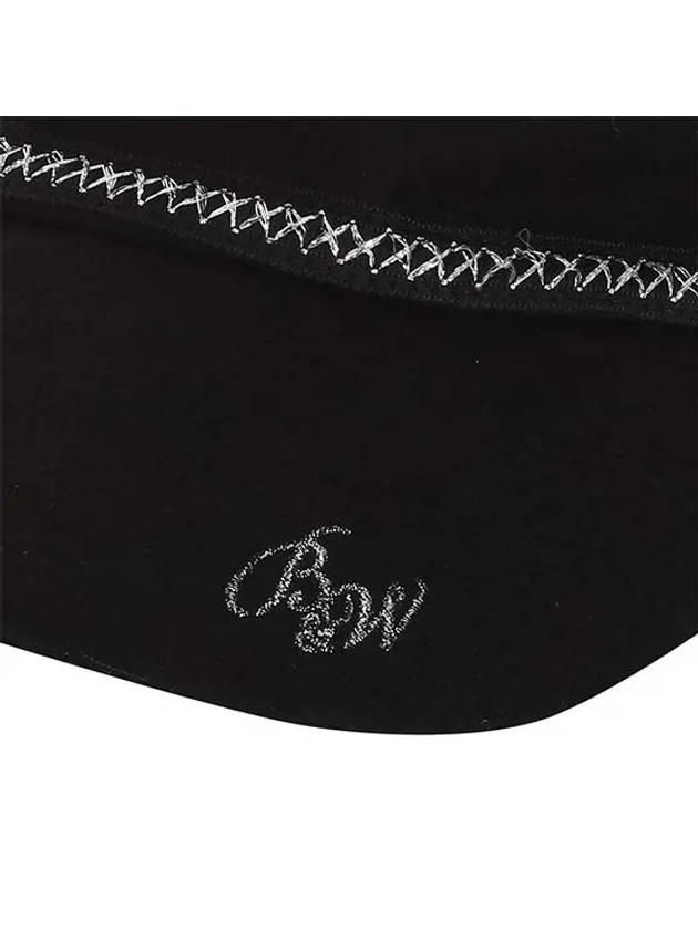 Back Ribbon Metal Embroidery Tape Visor 8721LBAFBLACK - BLACK&WHITE - BALAAN 4