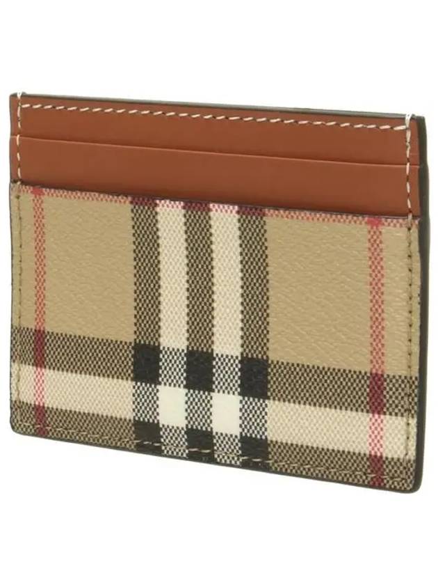 Check Card Wallet Beige - BURBERRY - BALAAN 3