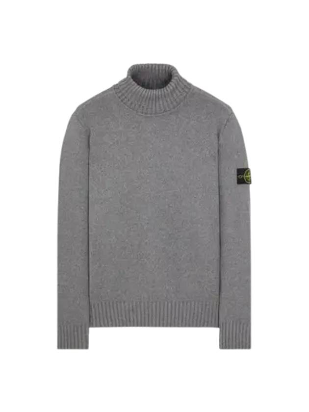 Logo Wappen Patch Cotton Turtleneck Black - STONE ISLAND - BALAAN 3