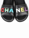 Multicolor rainbow logo mule slippers 36 230 - CHANEL - BALAAN 7