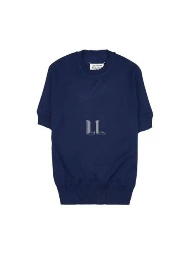 Signature Stitch Linen Knit Top Blue - MAISON MARGIELA - BALAAN 2