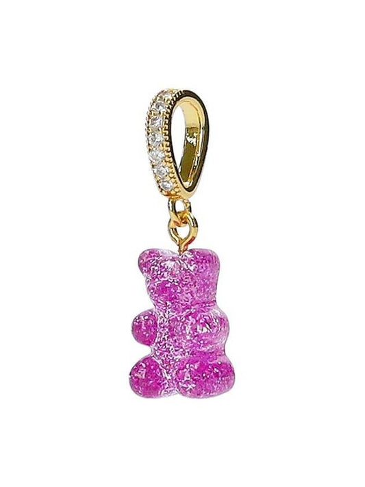 Nostalgia Bear Pendant NOSTALGIABEAR PAVEMAGENTA - CRYSTAL HAZE - BALAAN 2