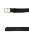 GG Superme Monogram Leather Buckle Belt - GUCCI - BALAAN 4