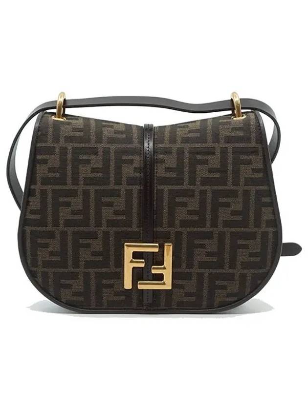 FF Logo Medium Shoulder Bag Brown - FENDI - BALAAN 2