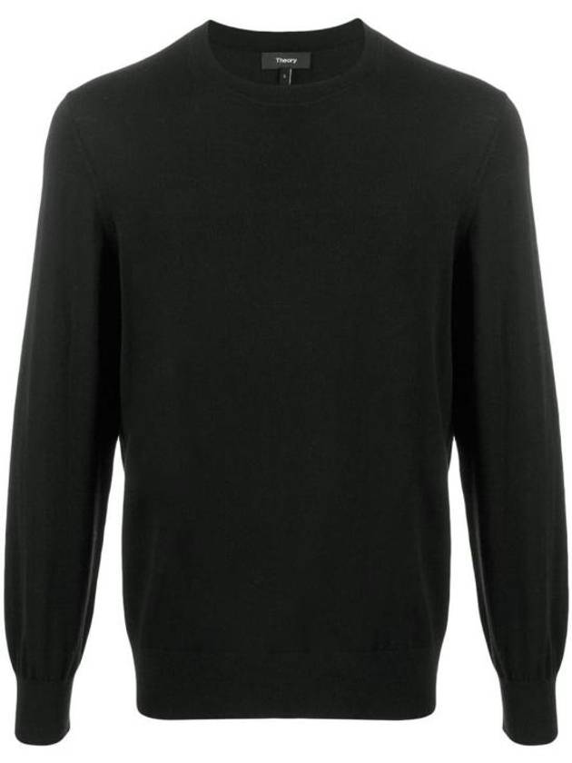 Crew Neck Wool Knit Top Black - THEORY - BALAAN 2