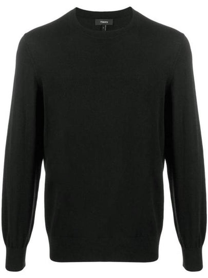 Crew Neck Wool Knit Top Black - THEORY - BALAAN 2