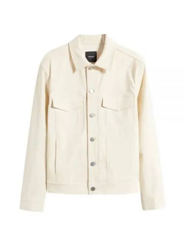 Neoteric Twill Trucker Jacket Ivory - THEORY - BALAAN 2