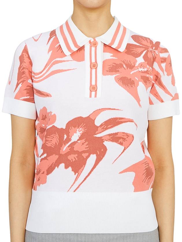 Hedda Knitted Polo Shirt Hibiscus Pink - J.LINDEBERG - BALAAN 2