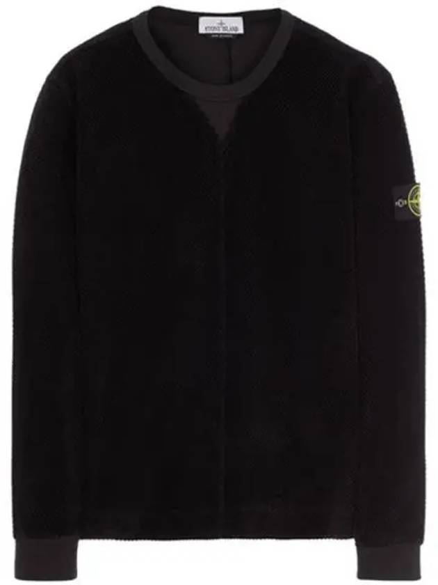 Waffen Patch Corduroy Sweatshirt Black - STONE ISLAND - BALAAN 2