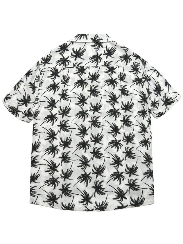 Hawaiian Palm Tree Print Short Sleeve Shirt White - ROLLING STUDIOS - BALAAN 3