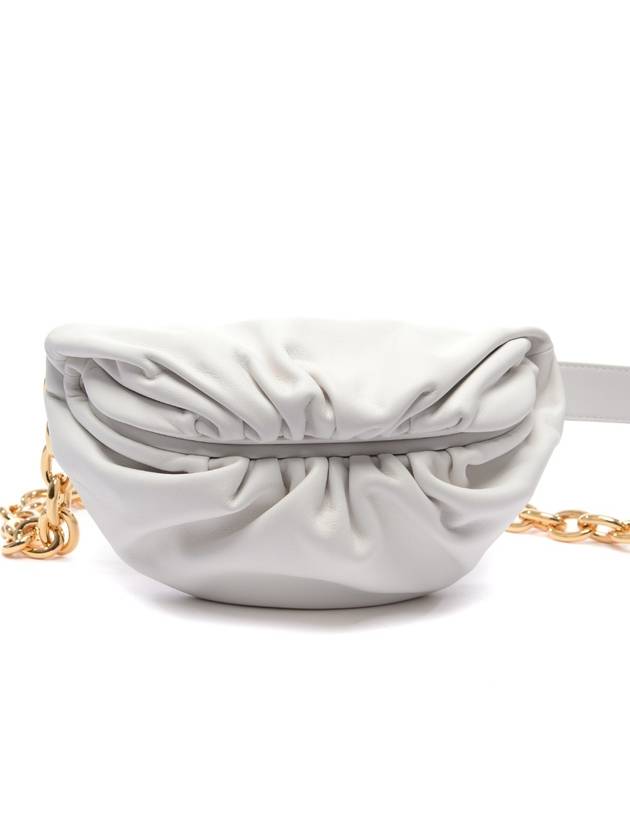 Chain Leather Belt Bag White - BOTTEGA VENETA - BALAAN 2