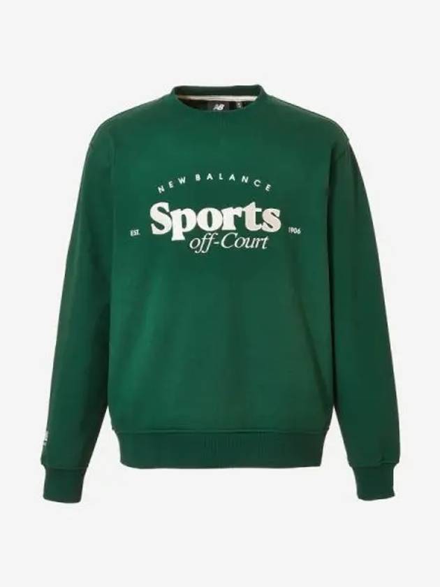 Uni Sports Club Fleece Sweatshirt 40 Green - NEW BALANCE - BALAAN 1