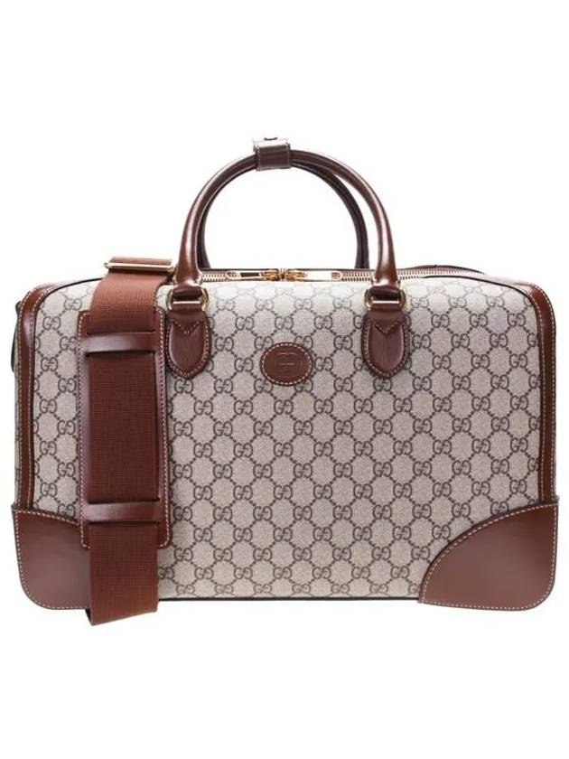 Interlocking G Duffel Bag Brown - GUCCI - BALAAN.