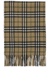 Check Cashmere Scarf Linden - BURBERRY - BALAAN 1