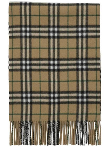 Check print fringe cashmere scarf 8096539 - BURBERRY - BALAAN 1