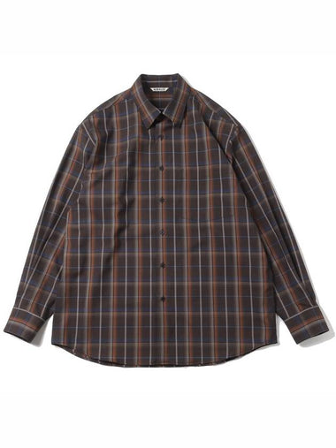 Super rise wool check shirt - AURALEE - BALAAN 1