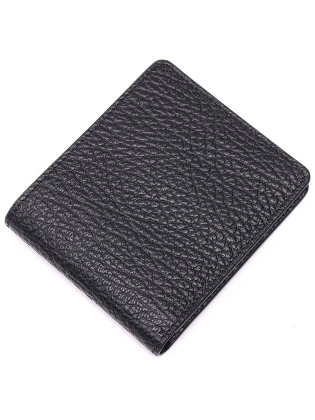 Stitched Leather Bifold Half Wallet Black - MAISON MARGIELA - BALAAN 6