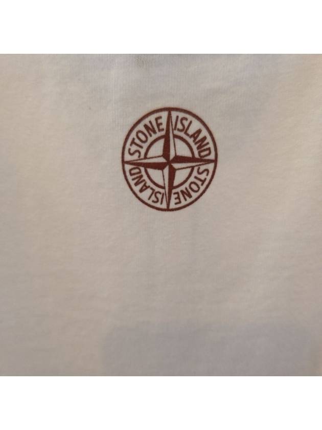Band Multi Logo Short Sleeve T-Shirt White - STONE ISLAND - BALAAN 8