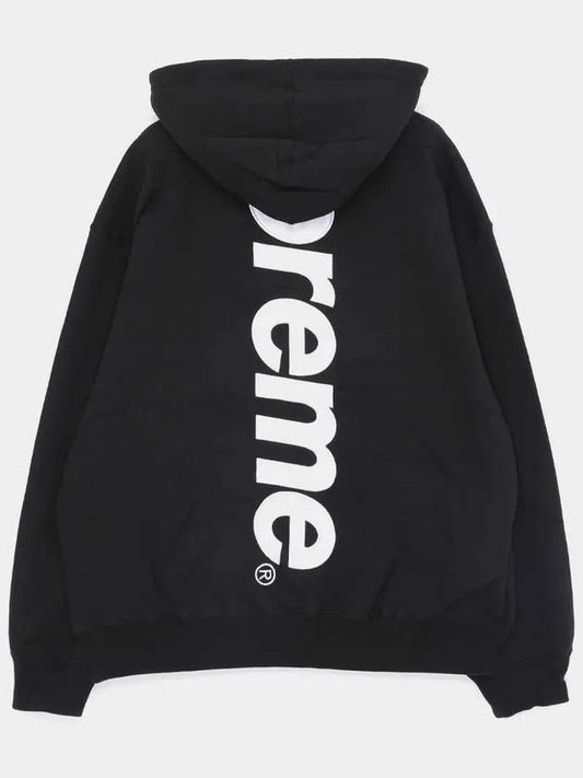 Back Logo Satin Applique Sweatshirt Men s Hoodie FW24SW37 BLACK - SUPREME - BALAAN 1