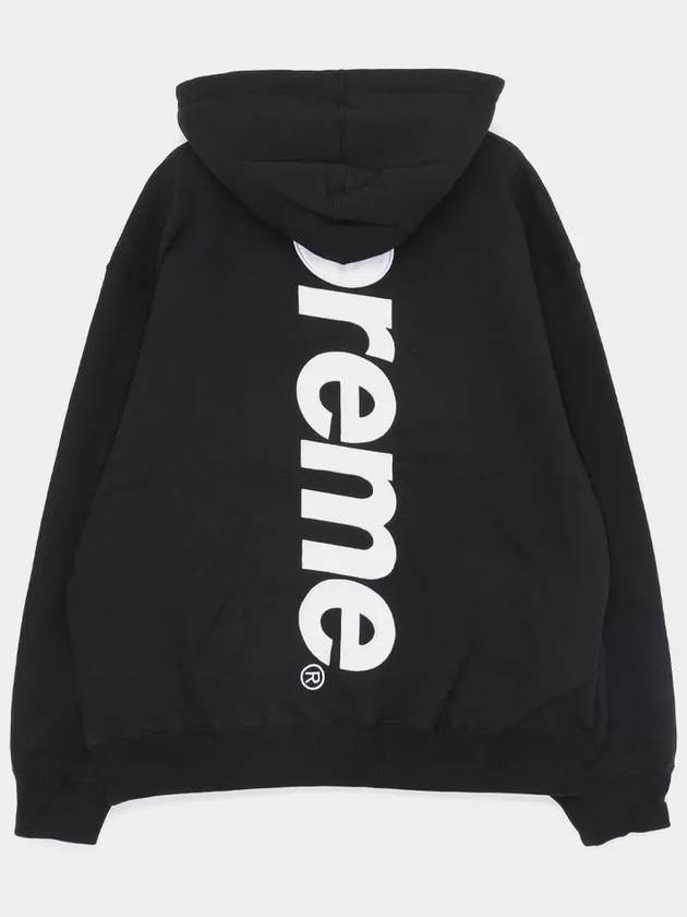 Back Logo Satin Applique Sweatshirt Men s Hoodie FW24SW37 BLACK - SUPREME - BALAAN 2