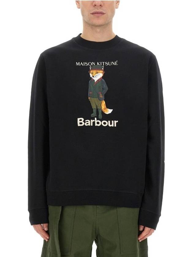 Logo Print Sweatshirt Black - BARBOUR - BALAAN 7