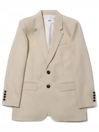 2 Button Blazer Jacket Beige - AMI - BALAAN 2