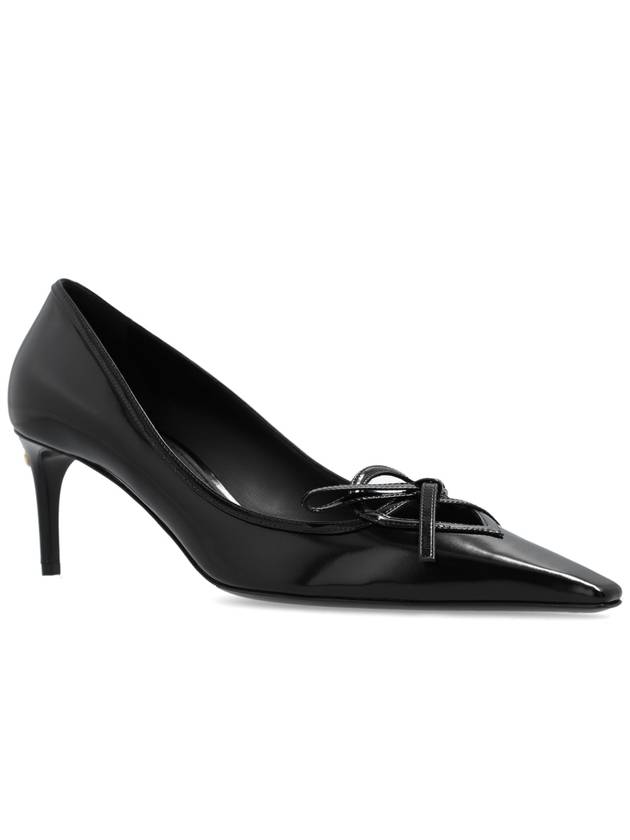 Shiny Calfskin Pumps Heel Black - DOLCE&GABBANA - BALAAN 5