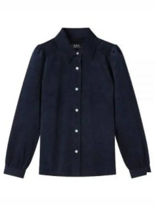 Margo Long Sleeve Shirt Dark Navy Blue - A.P.C. - BALAAN 2