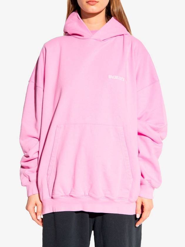 Logo Print Hoodie Pink - BALENCIAGA - BALAAN 3