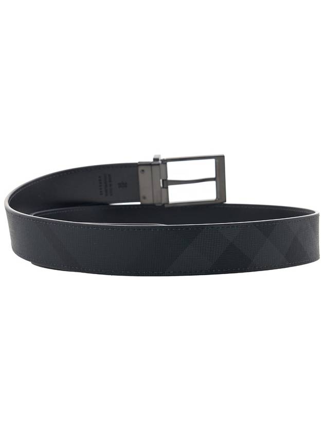 Plaid Motif Leather Belt Grey - BURBERRY - BALAAN 5