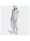 80S Striped Polo Midi Dress Bliss Lilac - ADIDAS - BALAAN 1