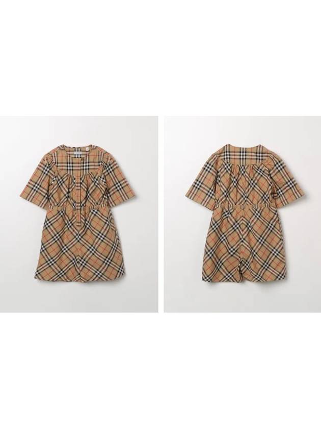 Kids Vintage Check Jumpsuit Beige - BURBERRY - BALAAN 5