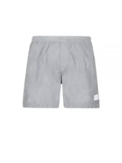 Logo Patch Flat Nylon Swim Shorts Grey - CP COMPANY - BALAAN 2