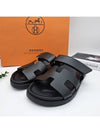 Chypre Calfskin Sandals Black - HERMES - BALAAN 2