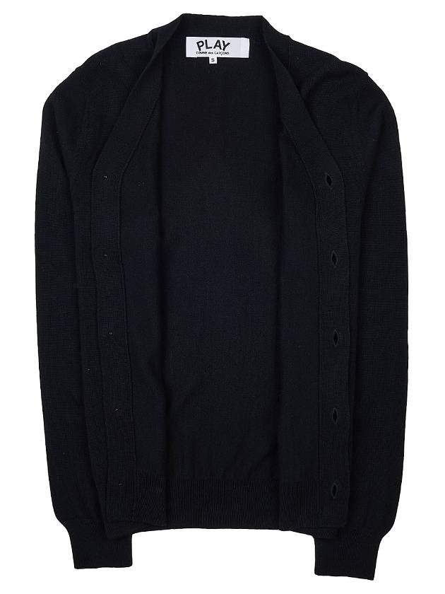 Men's Pixel Logo Patch Cardigan P1N084 BLACK - COMME DES GARCONS - BALAAN 8