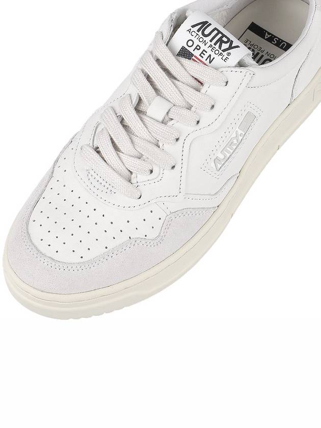 Suede Leather Low Top Sneakers White - AUTRY - BALAAN 8