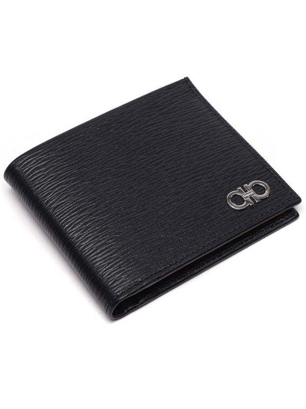 Gancini Half Wallet Black - SALVATORE FERRAGAMO - BALAAN 6