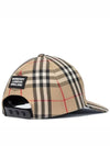 logo applique vintage check ball cap beige - BURBERRY - BALAAN 6