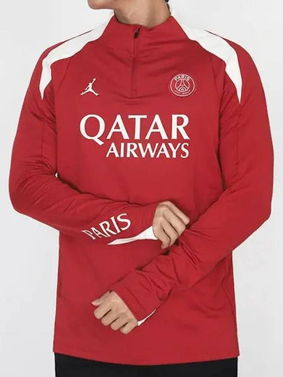 Saint-Germain Strike Fourth Jordan Dri-FIT Football Knit Long Sleeve T-Shirt Red - NIKE - BALAAN 2