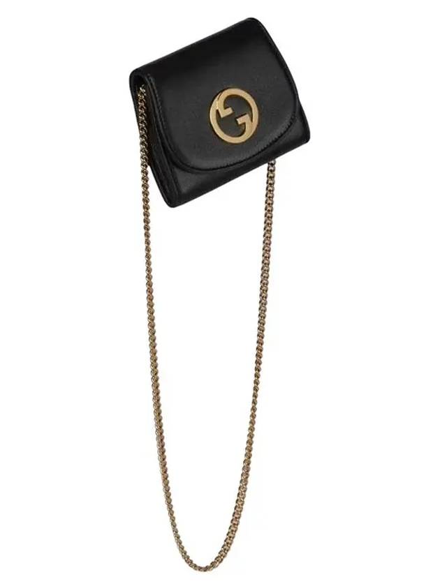 Blondie Medium Chain Strap Half Wallet Black - GUCCI - BALAAN 5