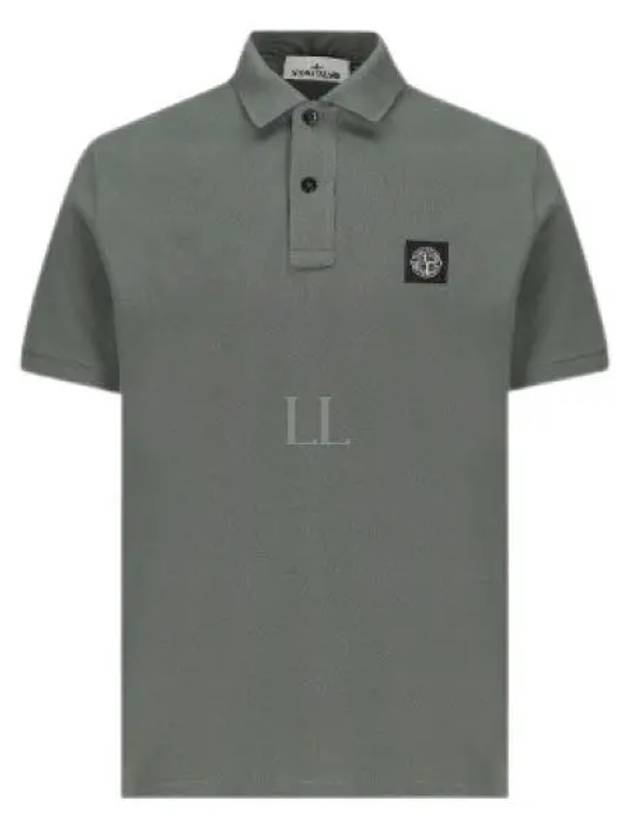 Pique Stretch Cotton Short Sleeve Polo Shirt Dark Green - STONE ISLAND - BALAAN 2