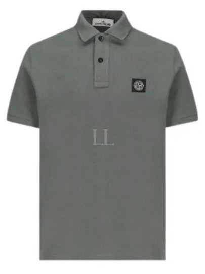 Pique Stretch Cotton Short Sleeve Polo Shirt Dark Green - STONE ISLAND - BALAAN 2